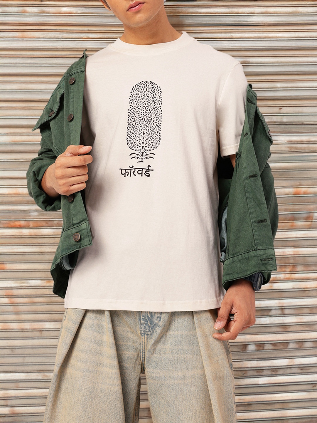 

Kook N Keech Graphic Ease Relaxed Tee, Off white