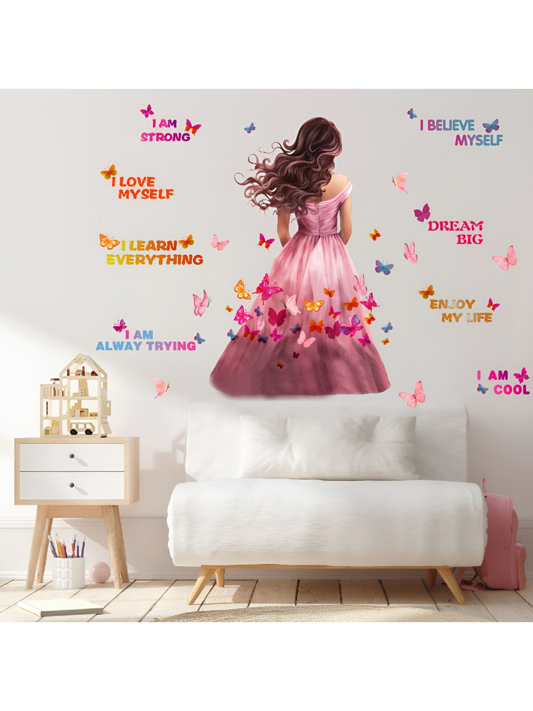 

Jaamso Royals Pink & Blue 3D Printed Self Adhesive Wallpaper