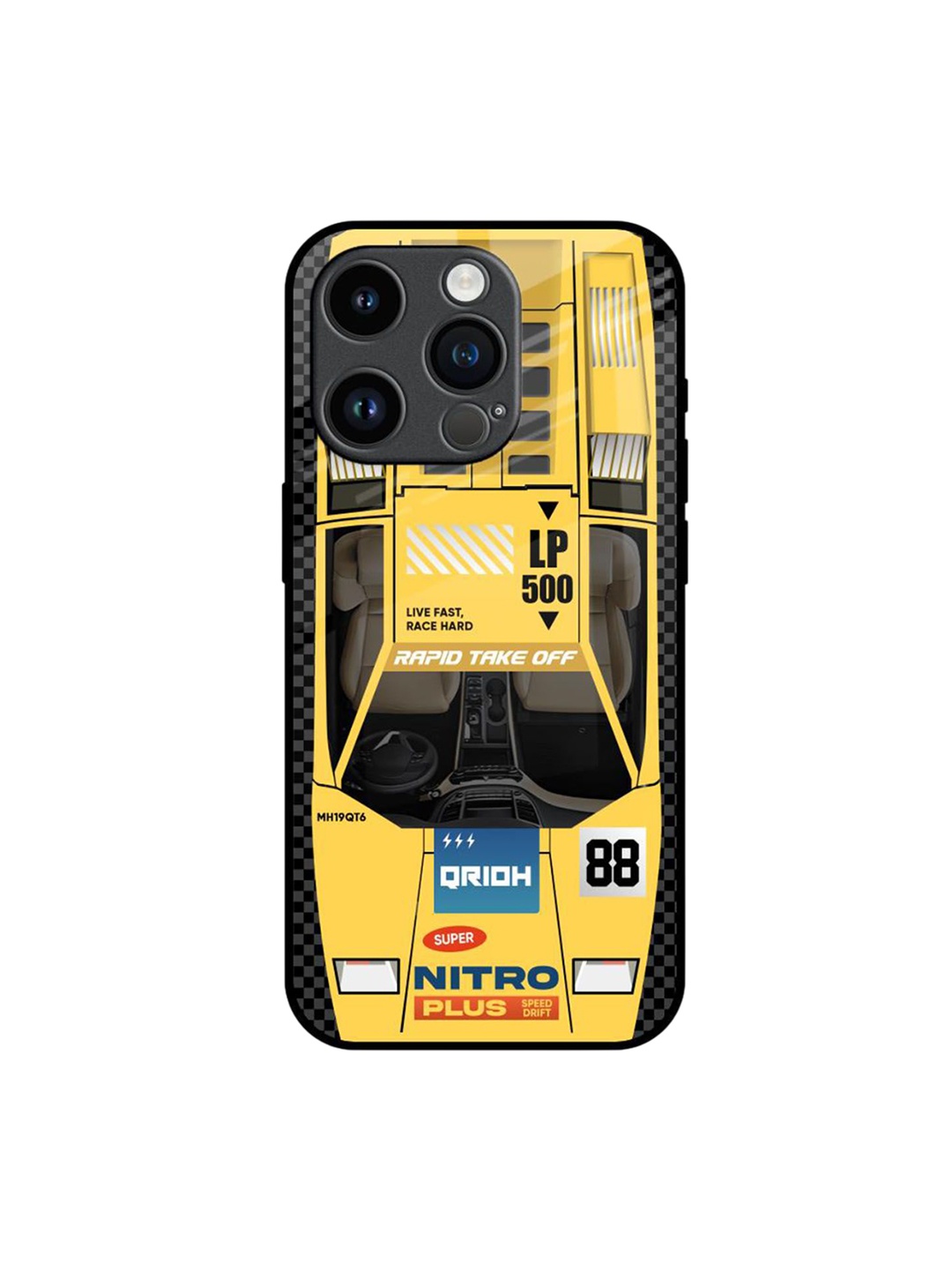 

QRIOH Typography Printed iPhone 14 Pro Back Case Mobile Accessories, Yellow