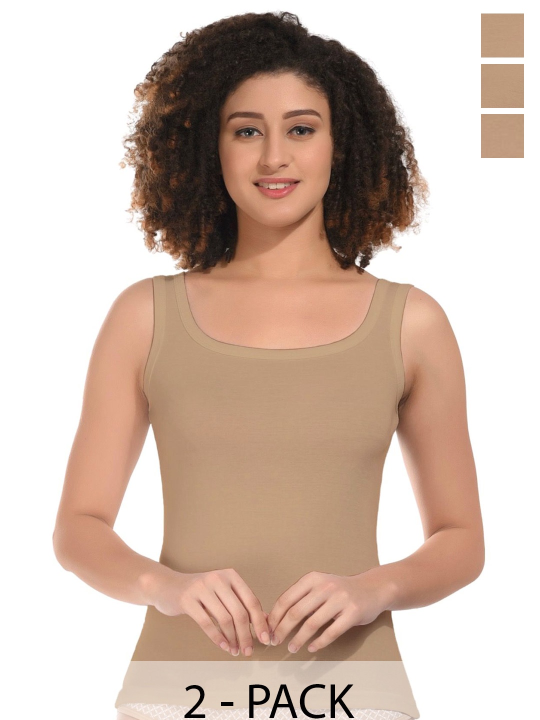 

BODYMIST Cotton Tank Top, Beige