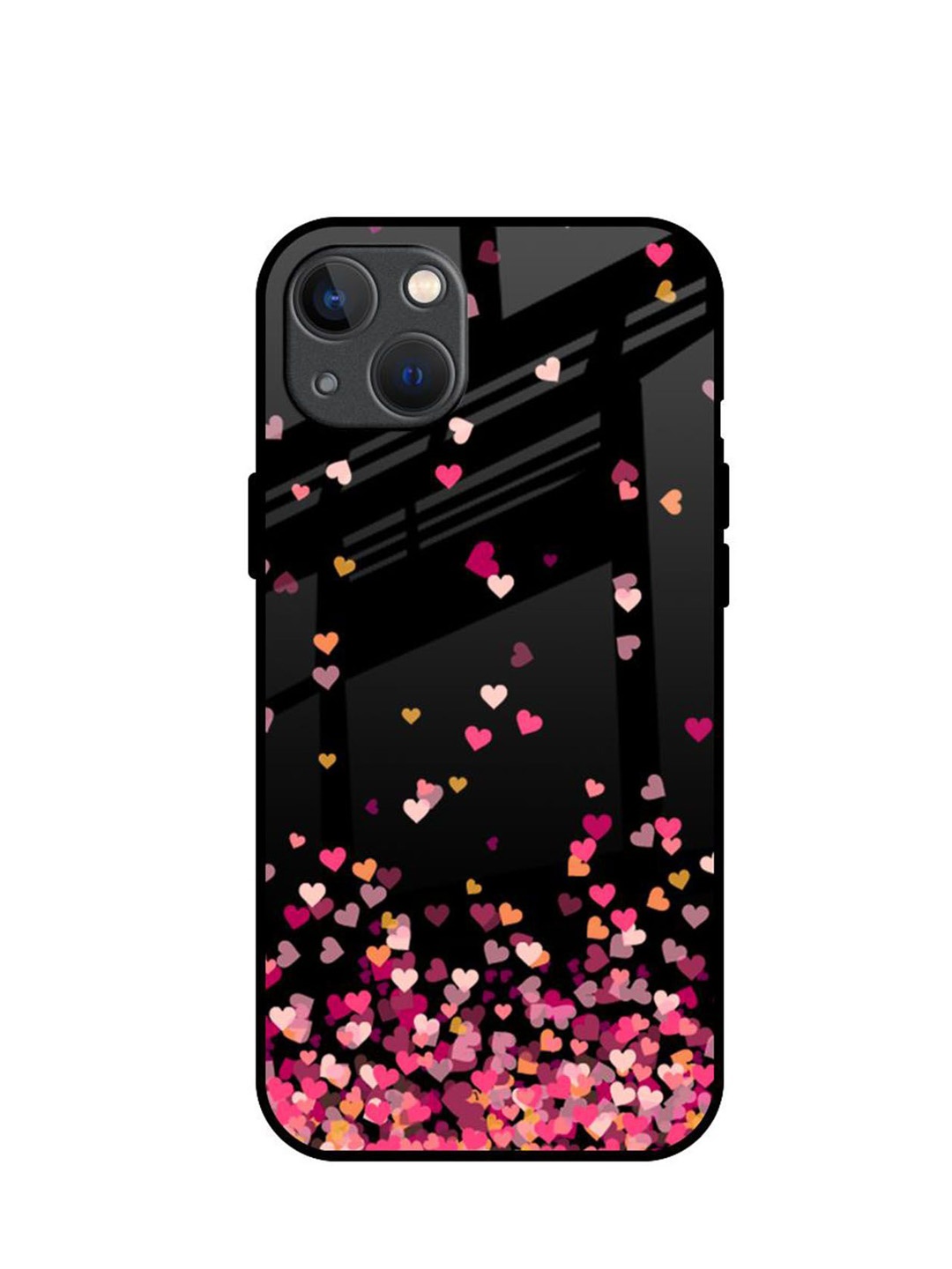 

QRIOH Quirky Printed iPhone 13 Mini Back Case Mobile Accessories, Black