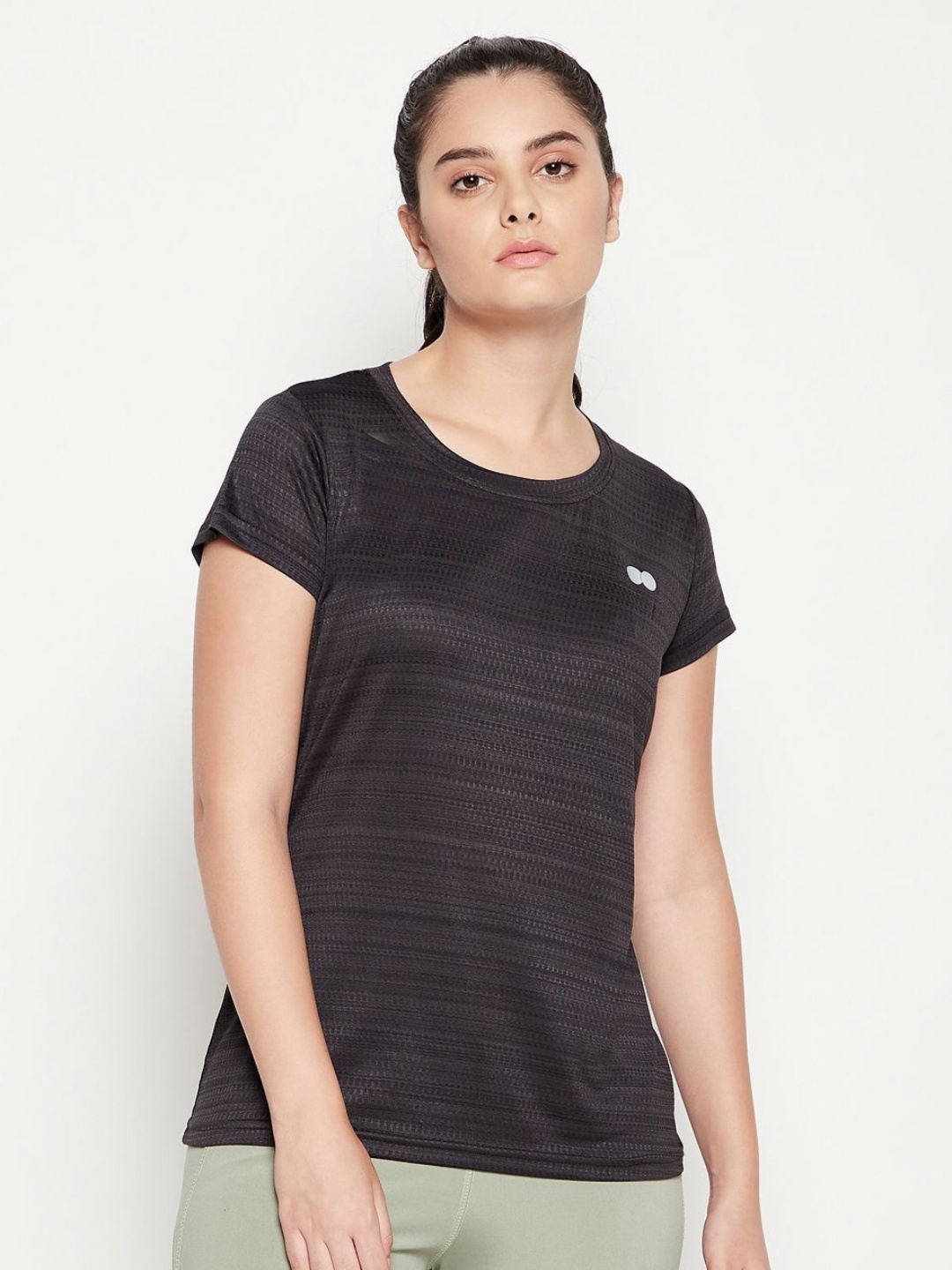

Clovia Women Pockets T-shirt, Black