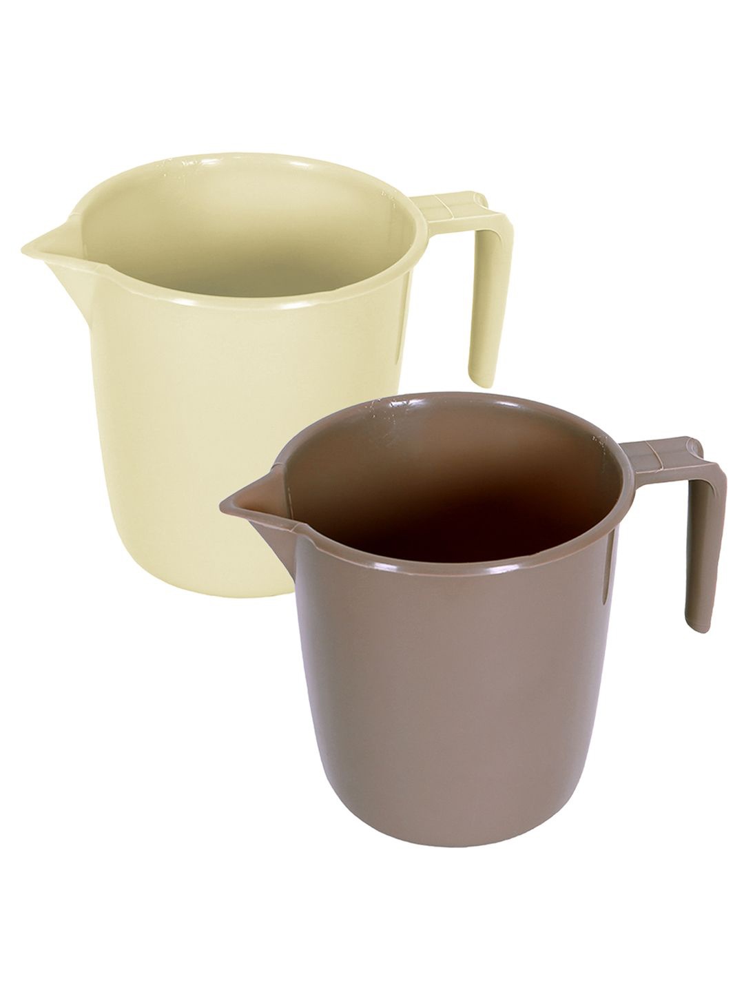 

Kuber Industries Beige & Brown 2 Pieces Bath Mugs 1L Each