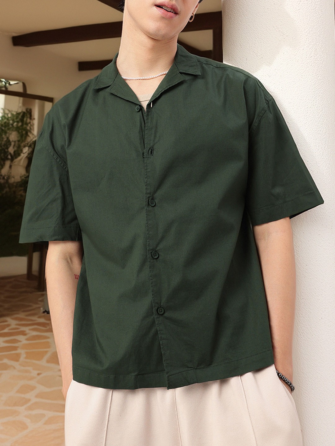 

Kook N Keech Cool Resort Vibe Oversized Fit Shirt, Olive