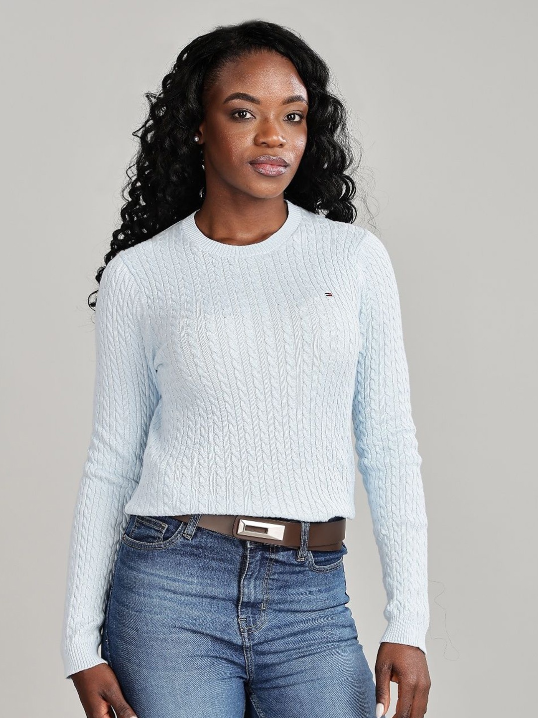 

Tommy Hilfiger Women Cable Knit Pullover, Blue