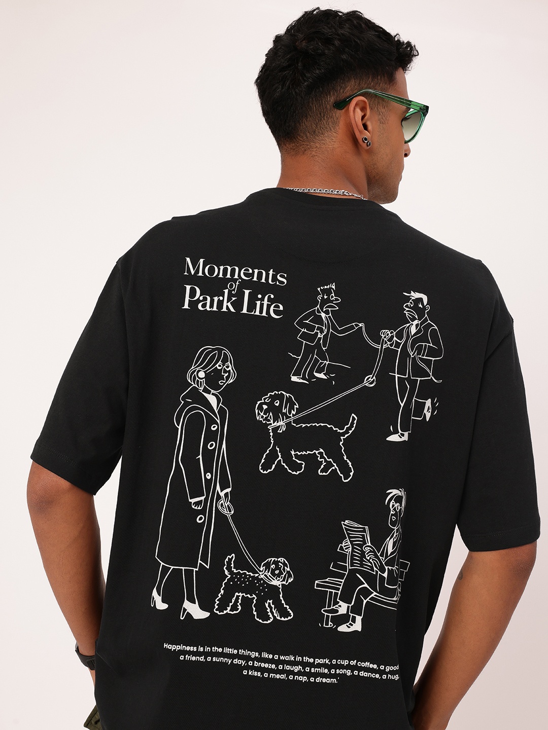 

Kook N Keech City Life Vibes Printed Oversized T-shirt, Black