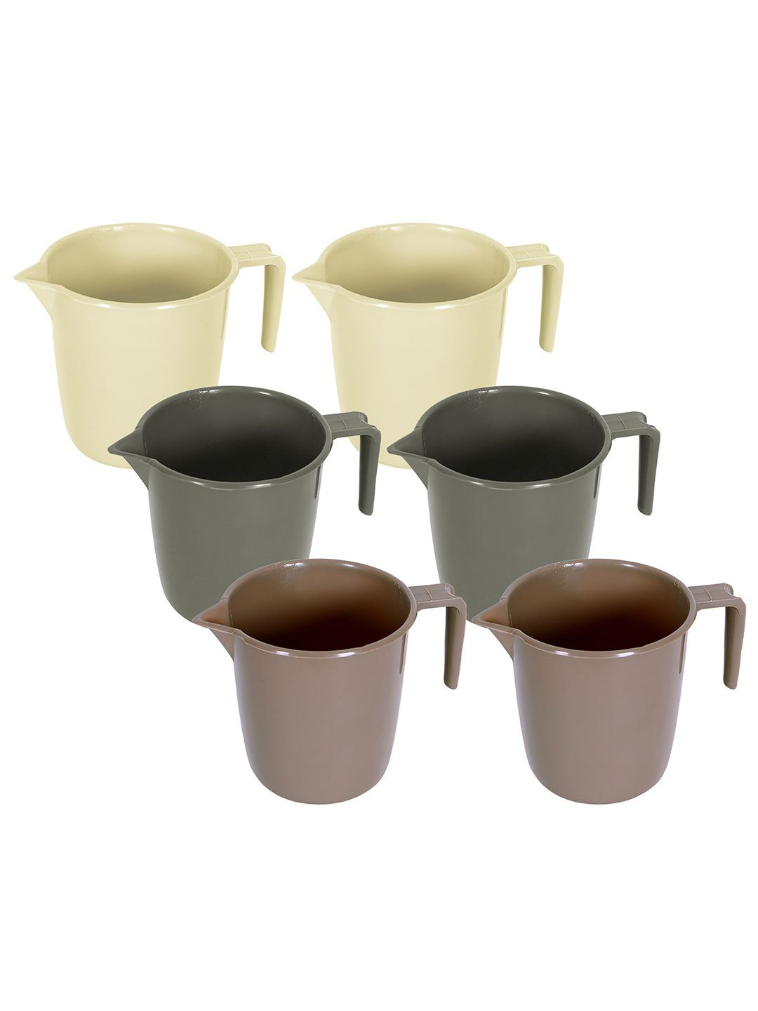 

Kuber Industries Green & Cream-coloured 6 Pieces Bath Mugs 1L Each