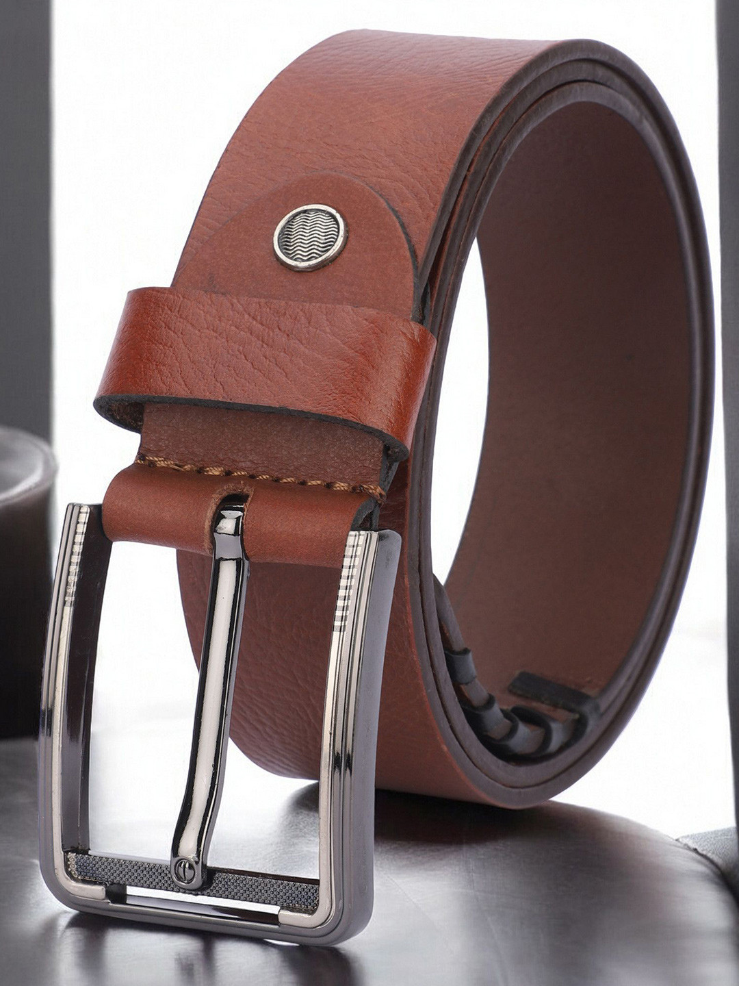 

The Roadster Lifestyle Co Genuine Leather Casual Belt, Tan