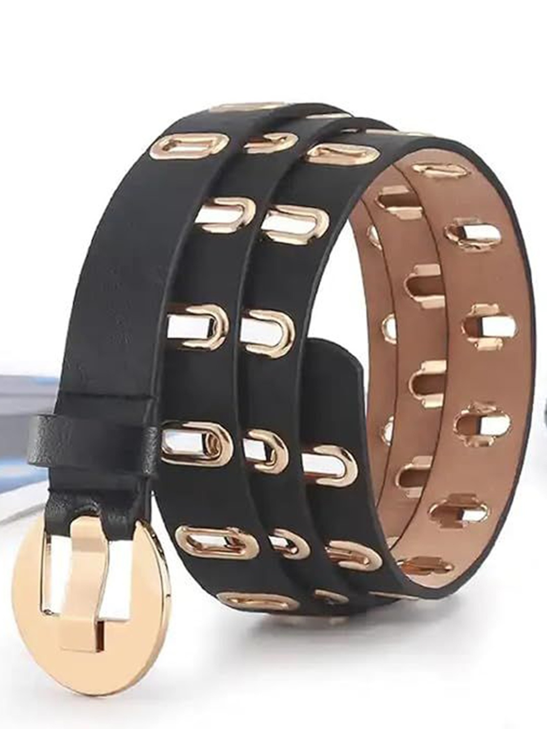 

Zacharias Women Leather Belt, Black