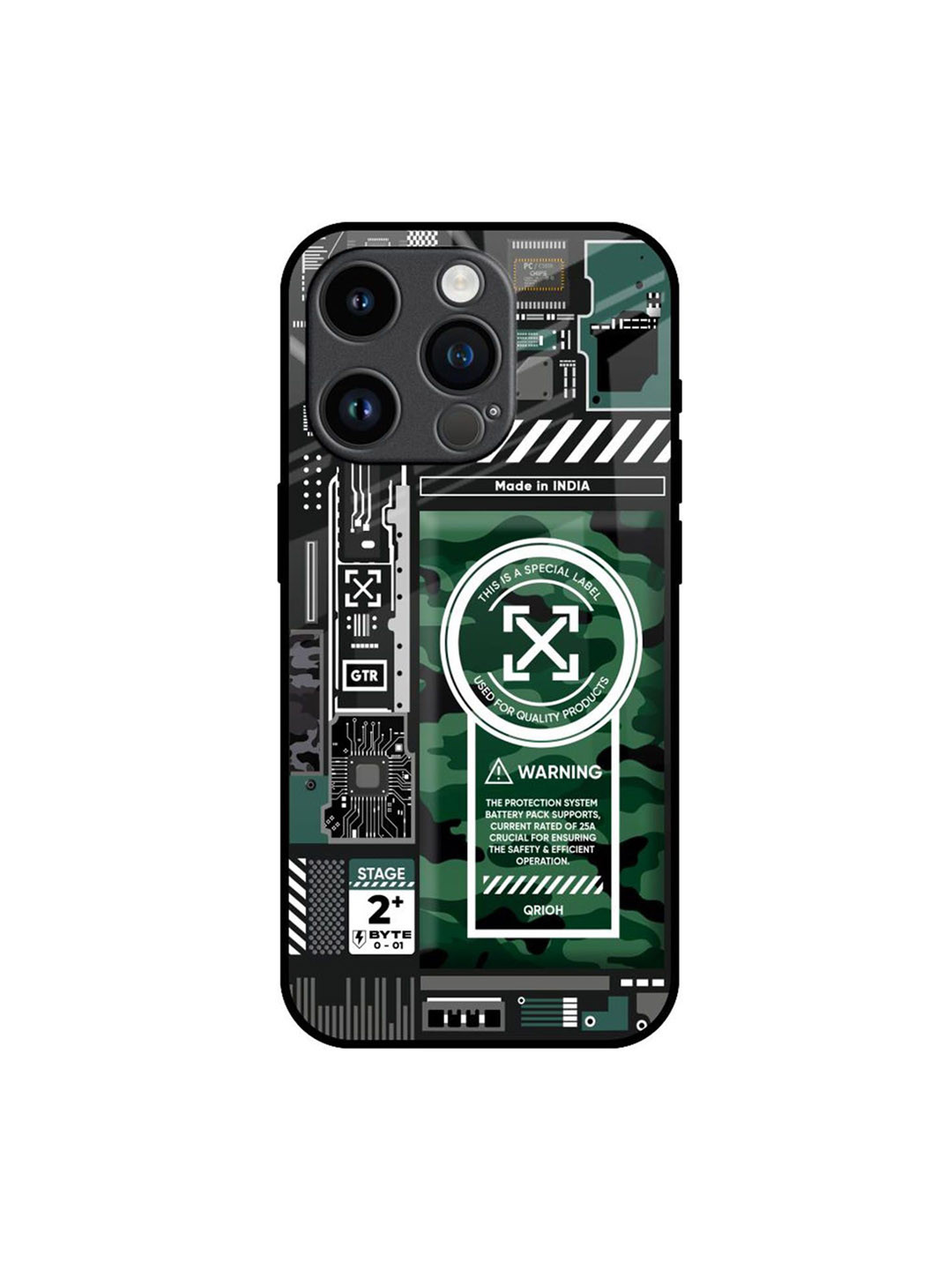 

QRIOH Typography Printed iPhone 14 Pro Back Case Mobile Accessories, Black