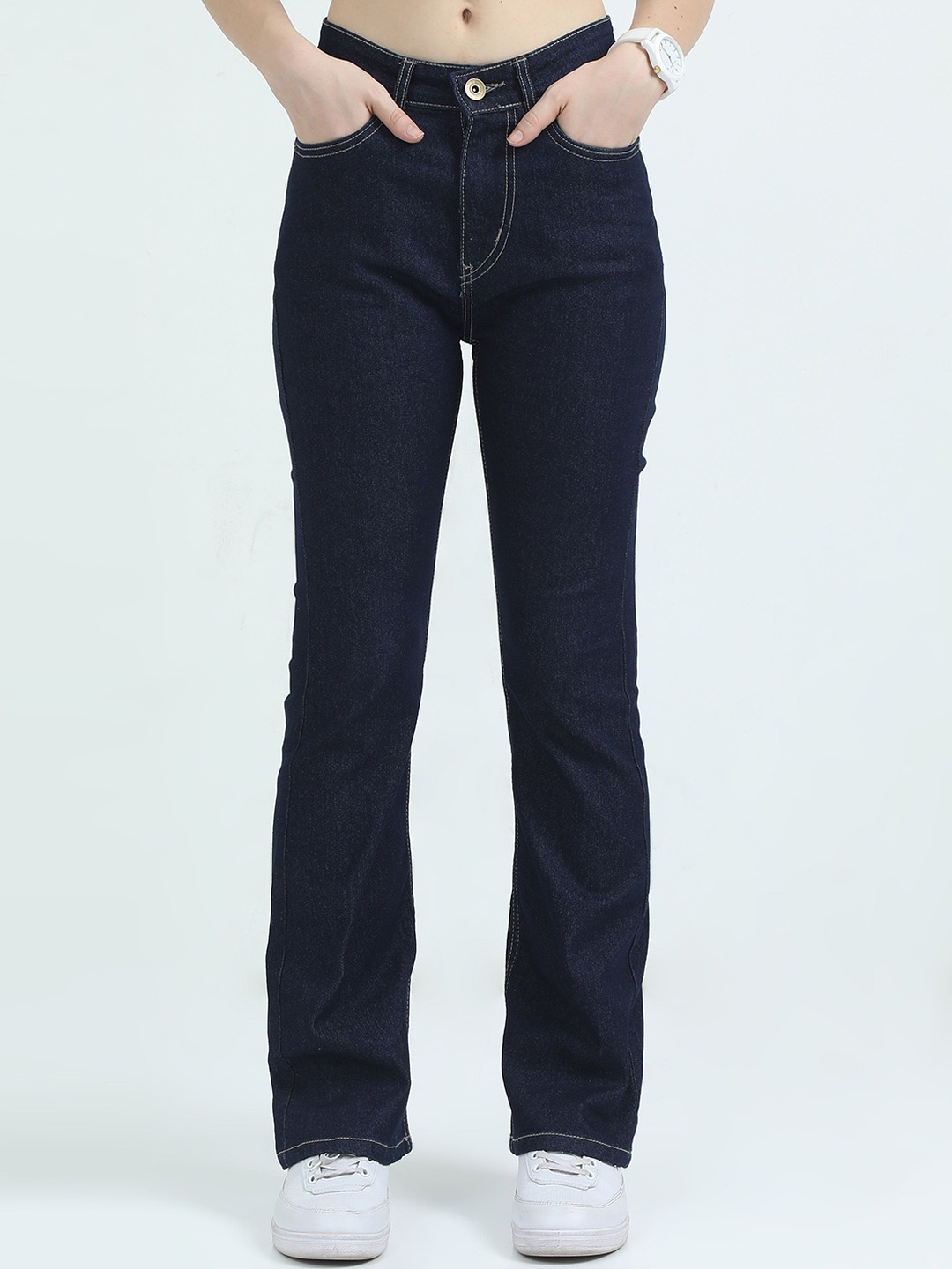 

Chemistry Women Comfort Bootcut High-Rise Stretchable Jeans, Blue