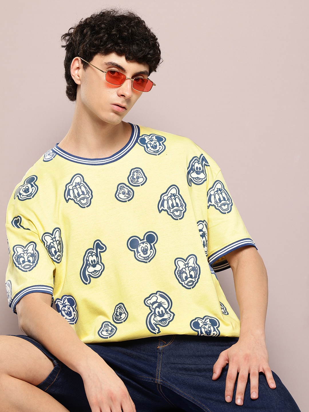 

Kook N Keech Disney Goofy Print Oversized Pure Cotton T-shirt, Yellow