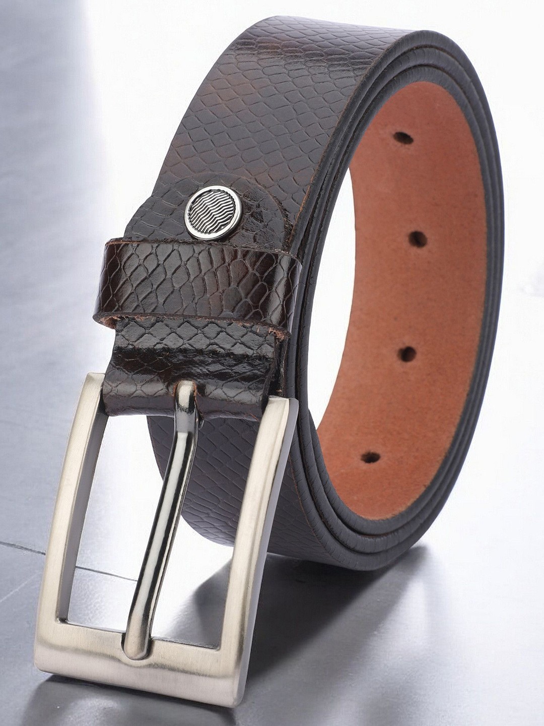 

The Roadster Lifestyle Co Genuine Leather Formal Belt, Brown