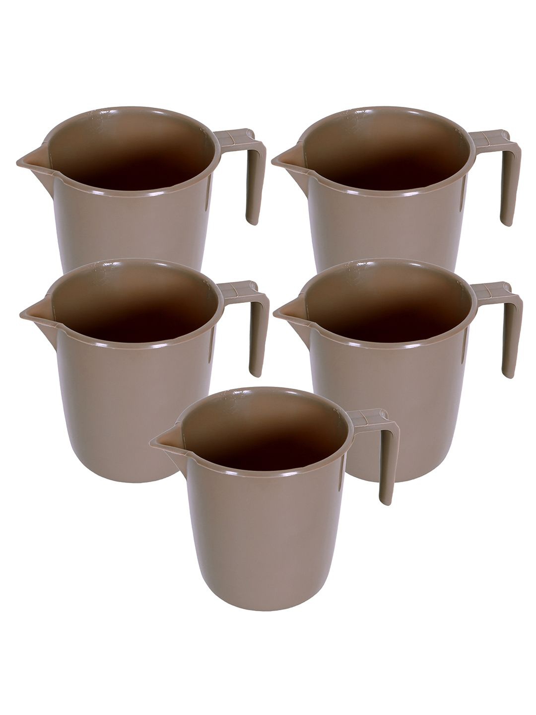 

Kuber Industries Brown 5 Pieces Glossy Bath Accessories Set 1L Each
