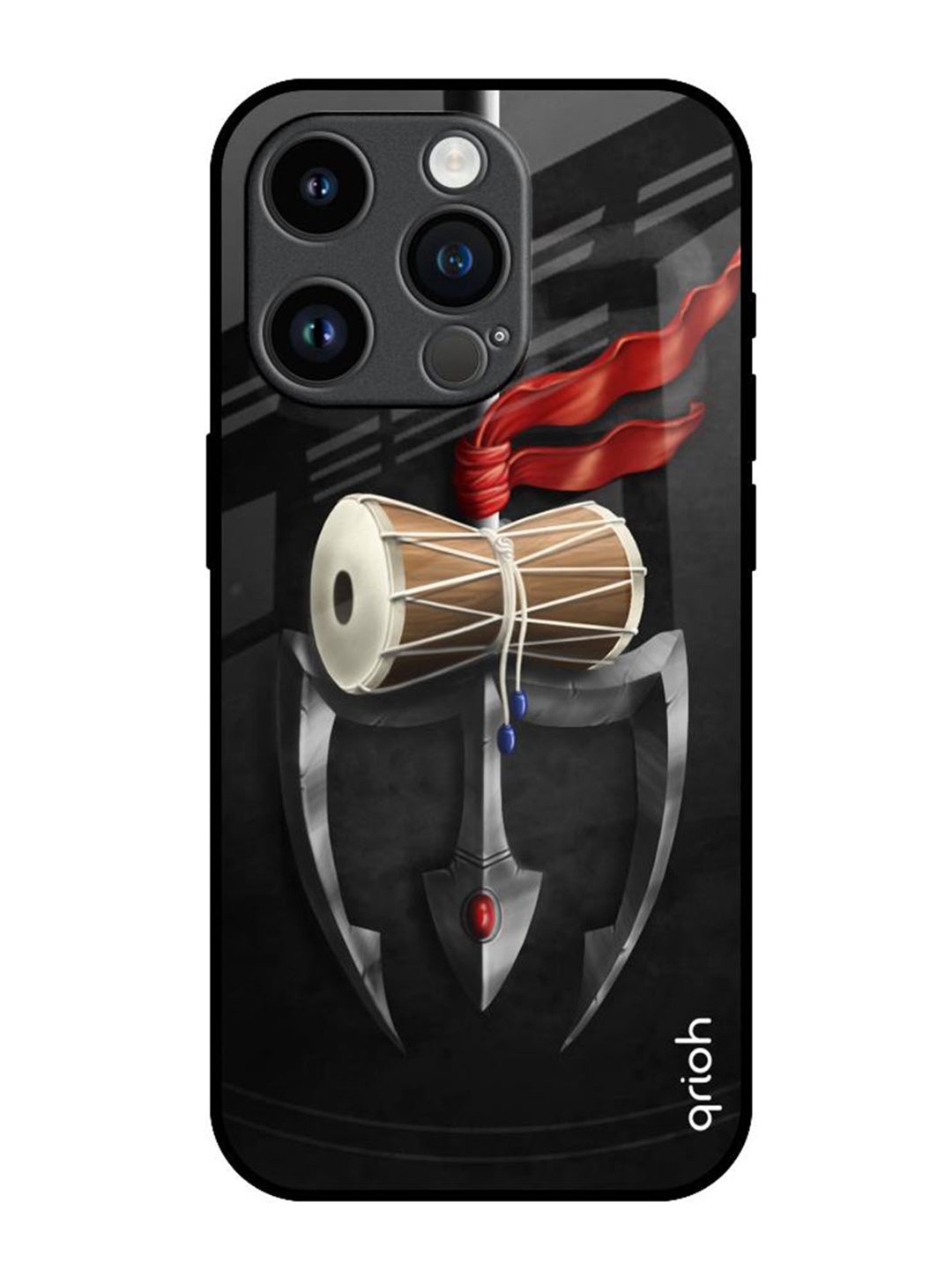 

QRIOH Quirky Printed iPhone 14 Pro Back Case Mobile Accessories, Black