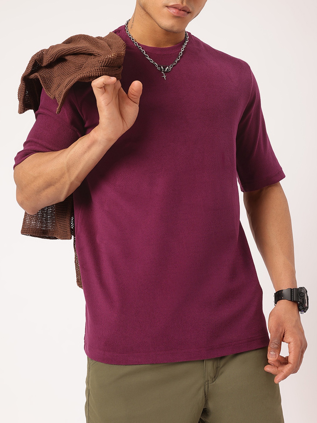 

Kook N Keech City Slicker Pure Cotton T-shirt, Burgundy