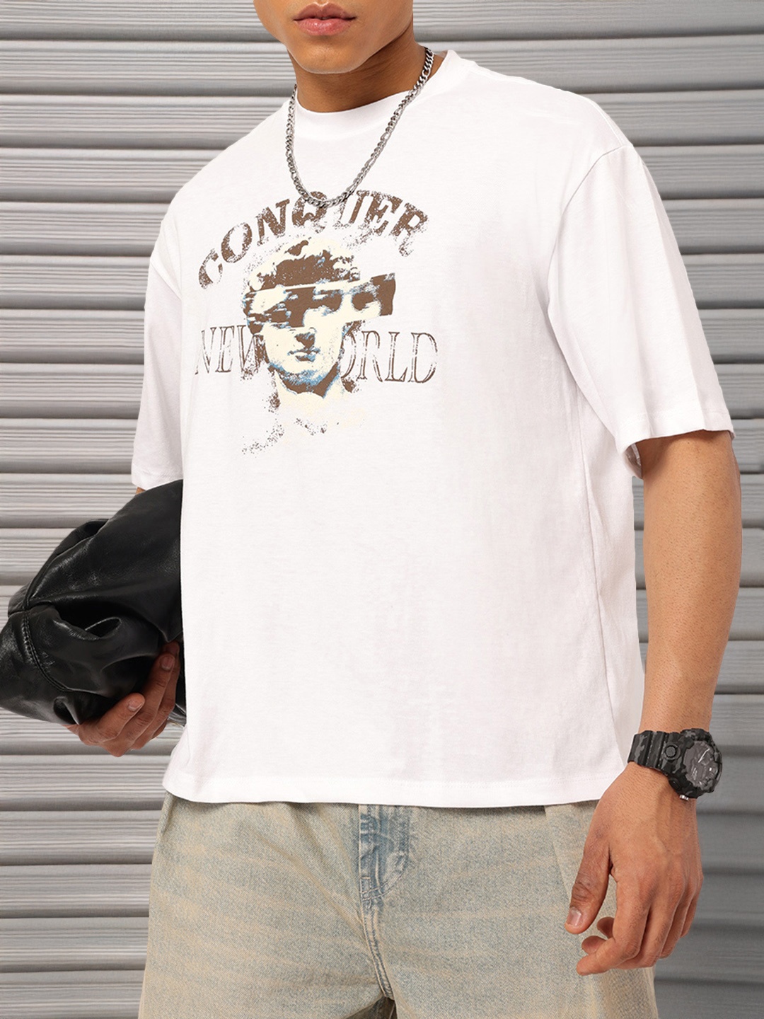 

Kook N Keech Lit & Literal Printed Relaxed Tee, White