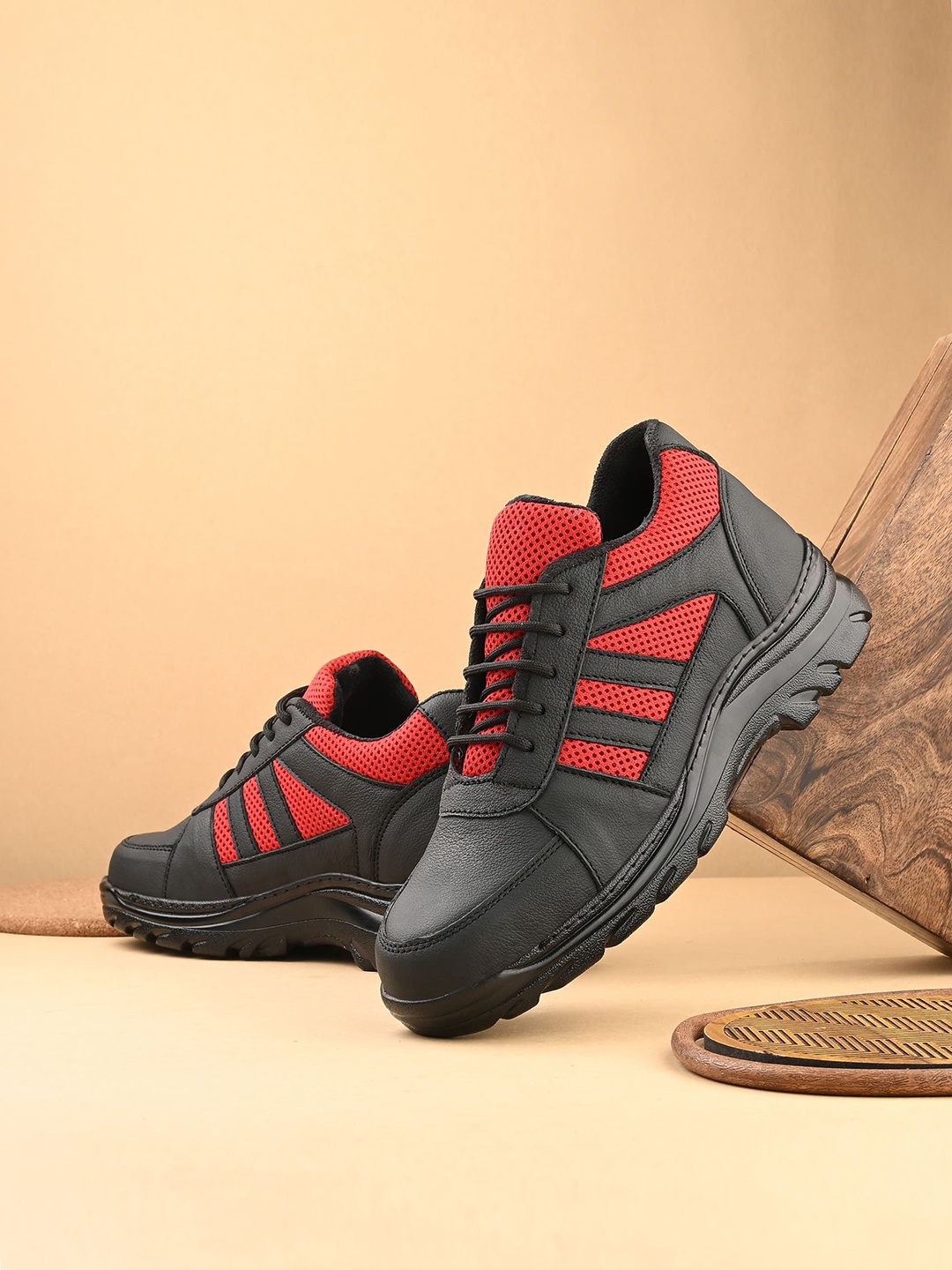 

Eego Italy Light Weight Steel Toe Safety Shoes, Red