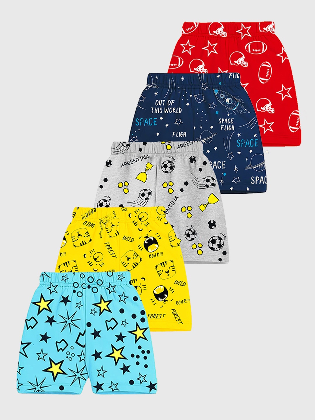 

KUCHIPOO Boys Conversational Printed Shorts, Blue