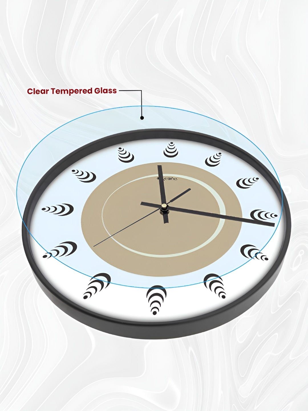 

OLIVE TREE Black & White Traditional Wall Clock