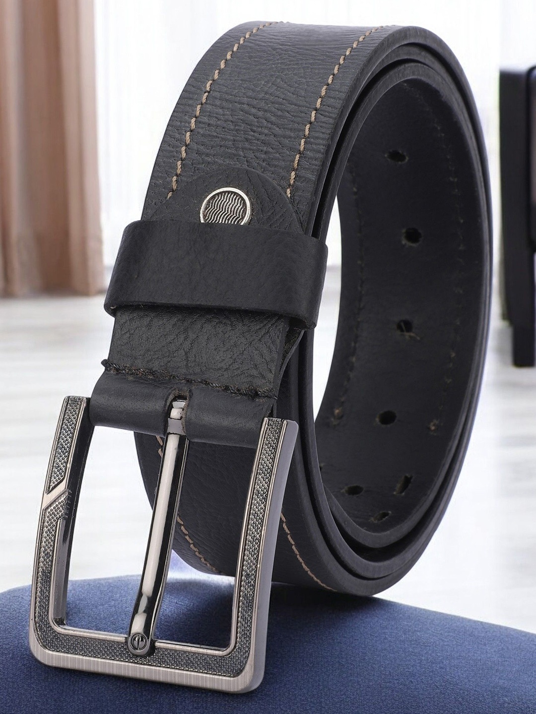 

The Roadster Lifestyle Co Genuine Leather Casual Belt, Black