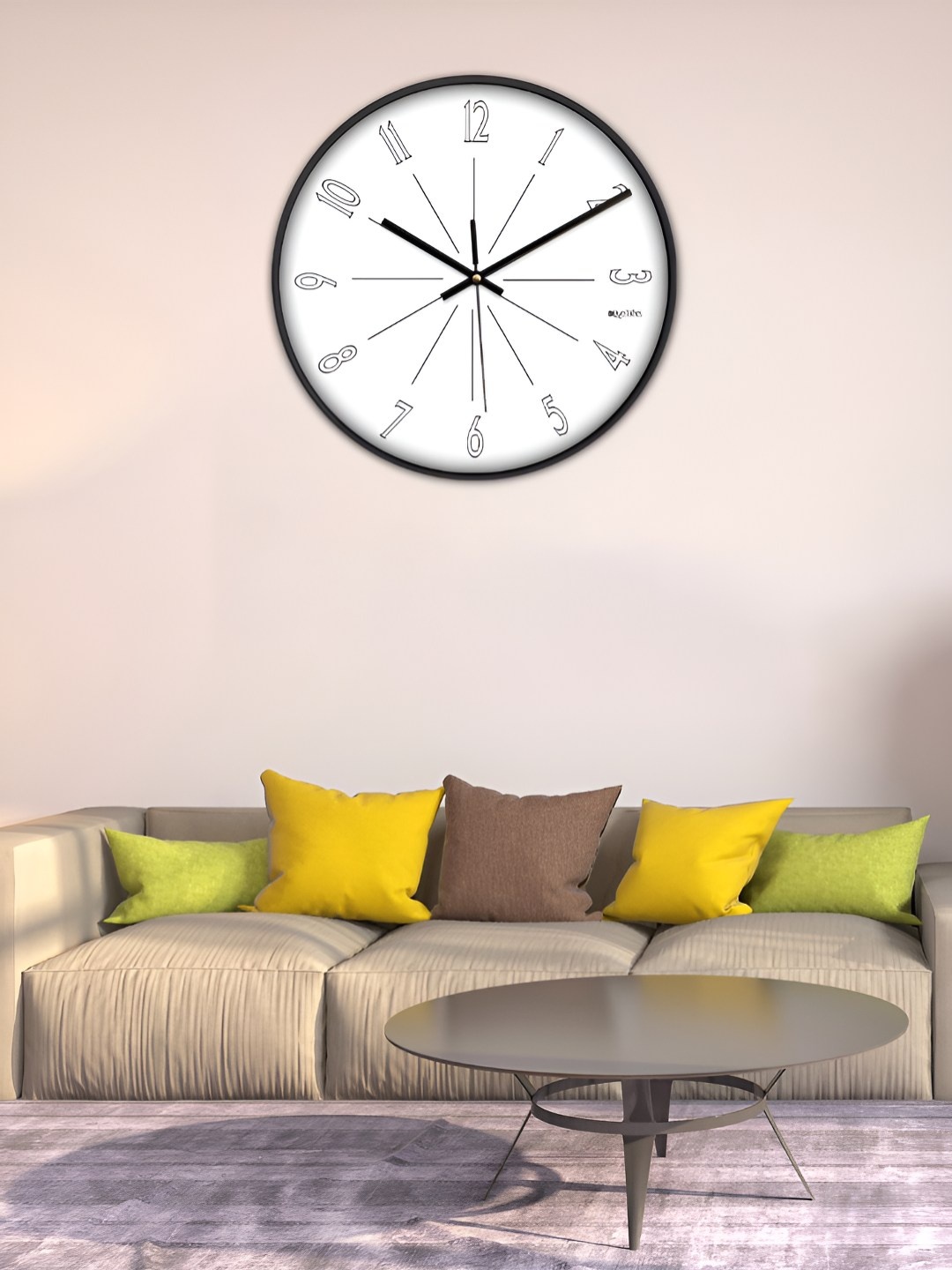

OLIVE TREE Black & White Traditional Wall Clock
