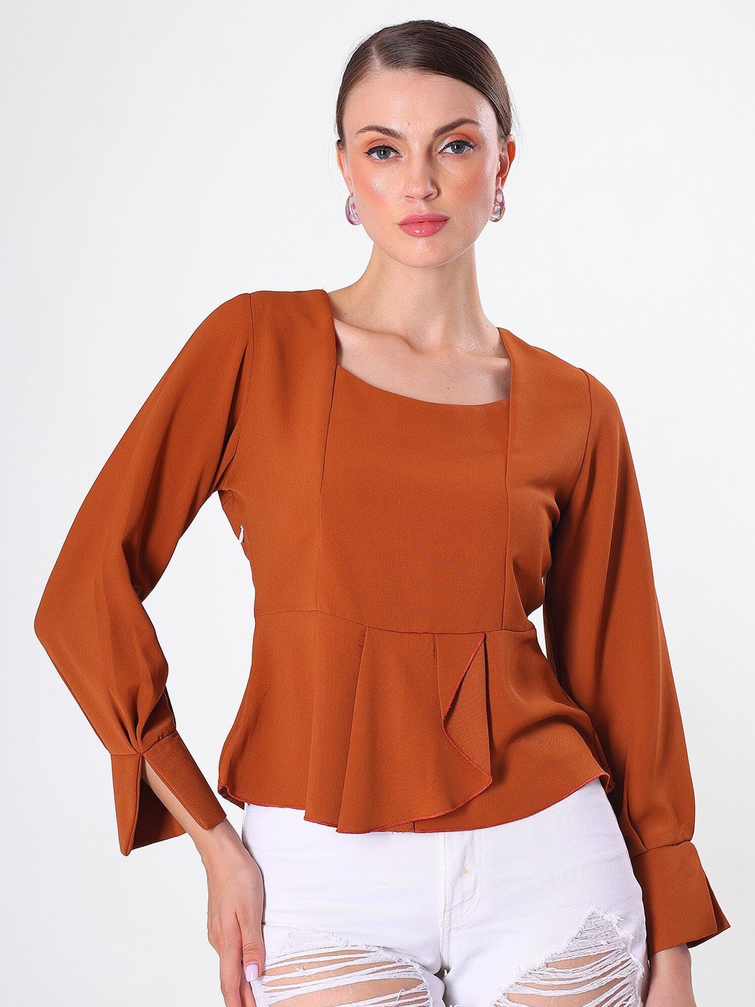 

clobug Crepe Top, Rust