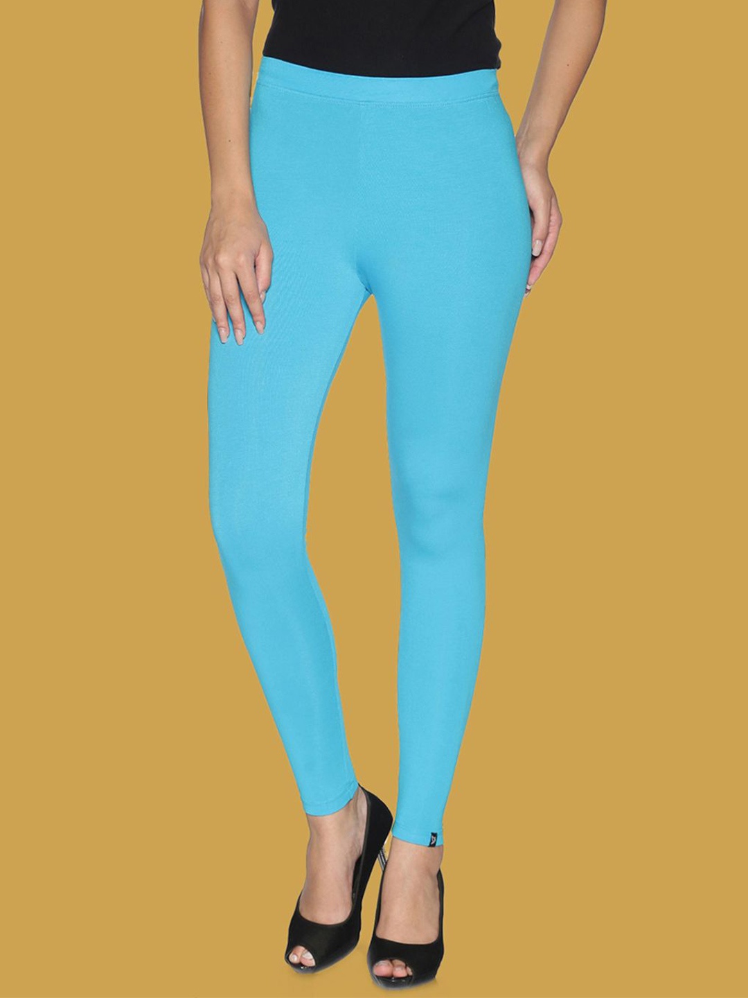 

Twin Birds Women Viscose Blend Solid Swim Pool Ankle Length Legging, Blue