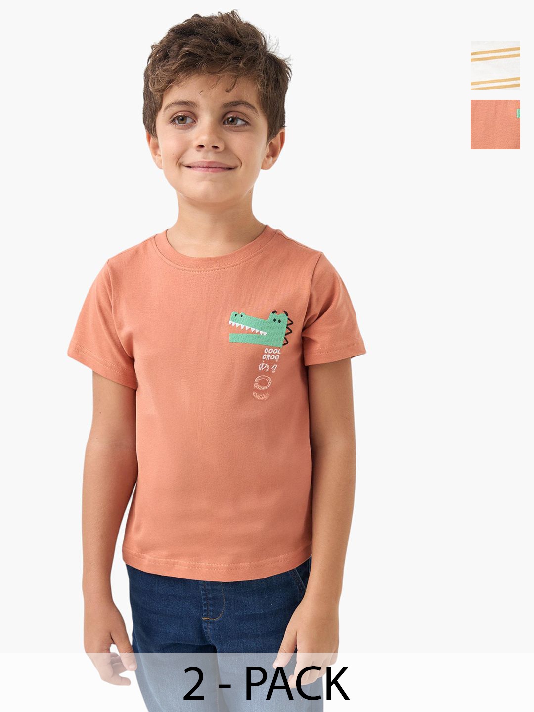

Juniors by Babyshop Boys 2 Striped T-shirt, Multi