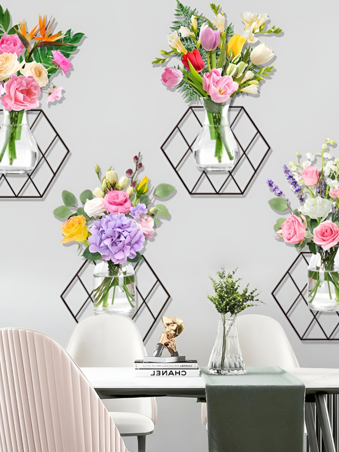 

Jaamso Royals Pink & Purple 3D Floral Printed Self Adhesive Wallpaper