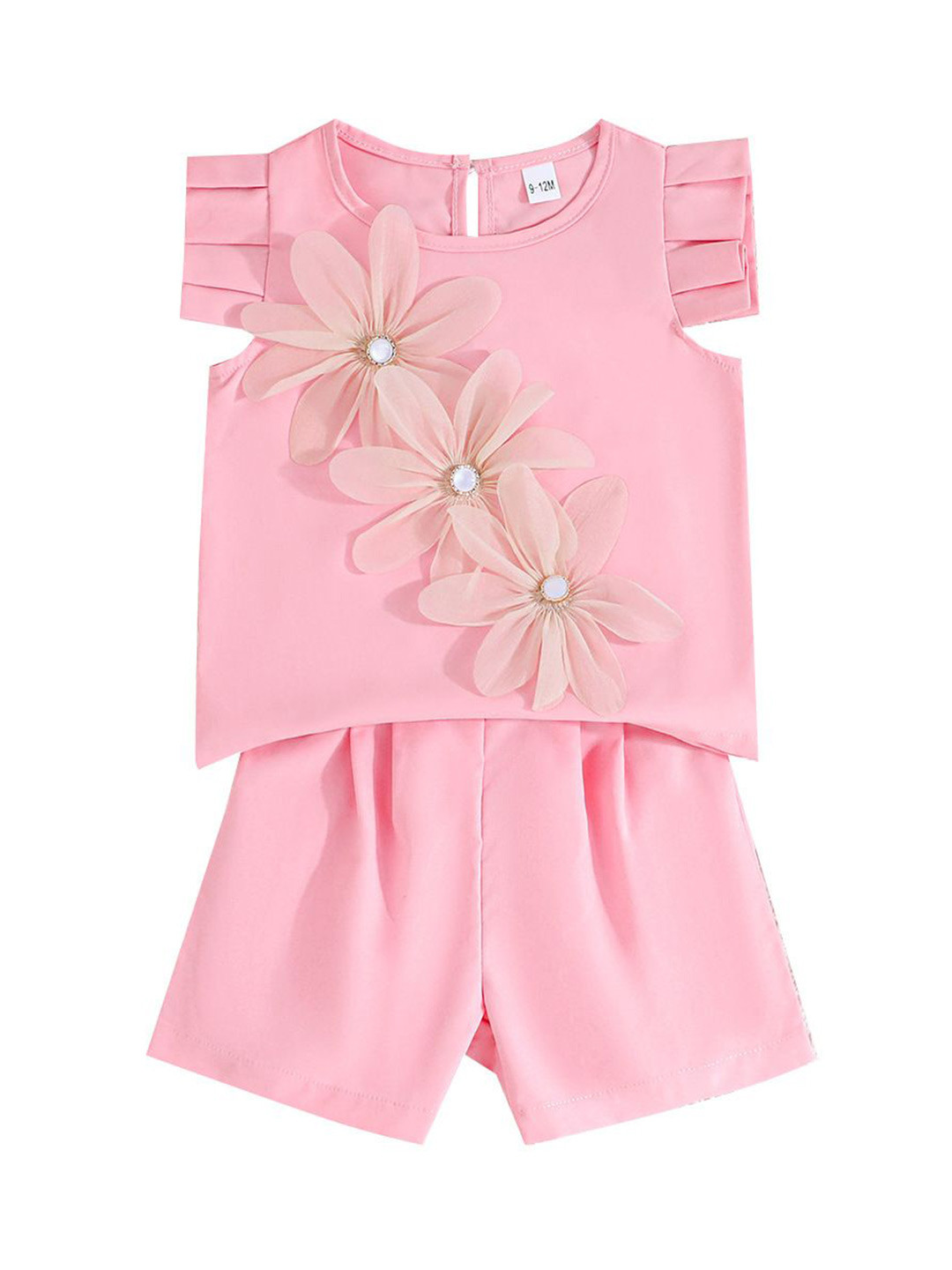 

StyleCast x Revolte Girls Floral Top With Shorts, Pink