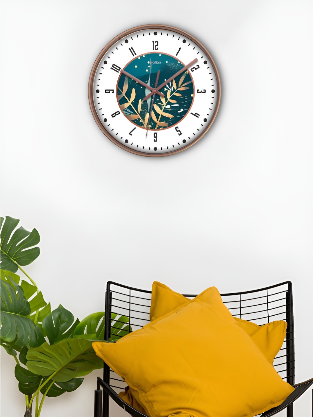 

OLIVE TREE Copper-Toned & White Traditional Wall Clock