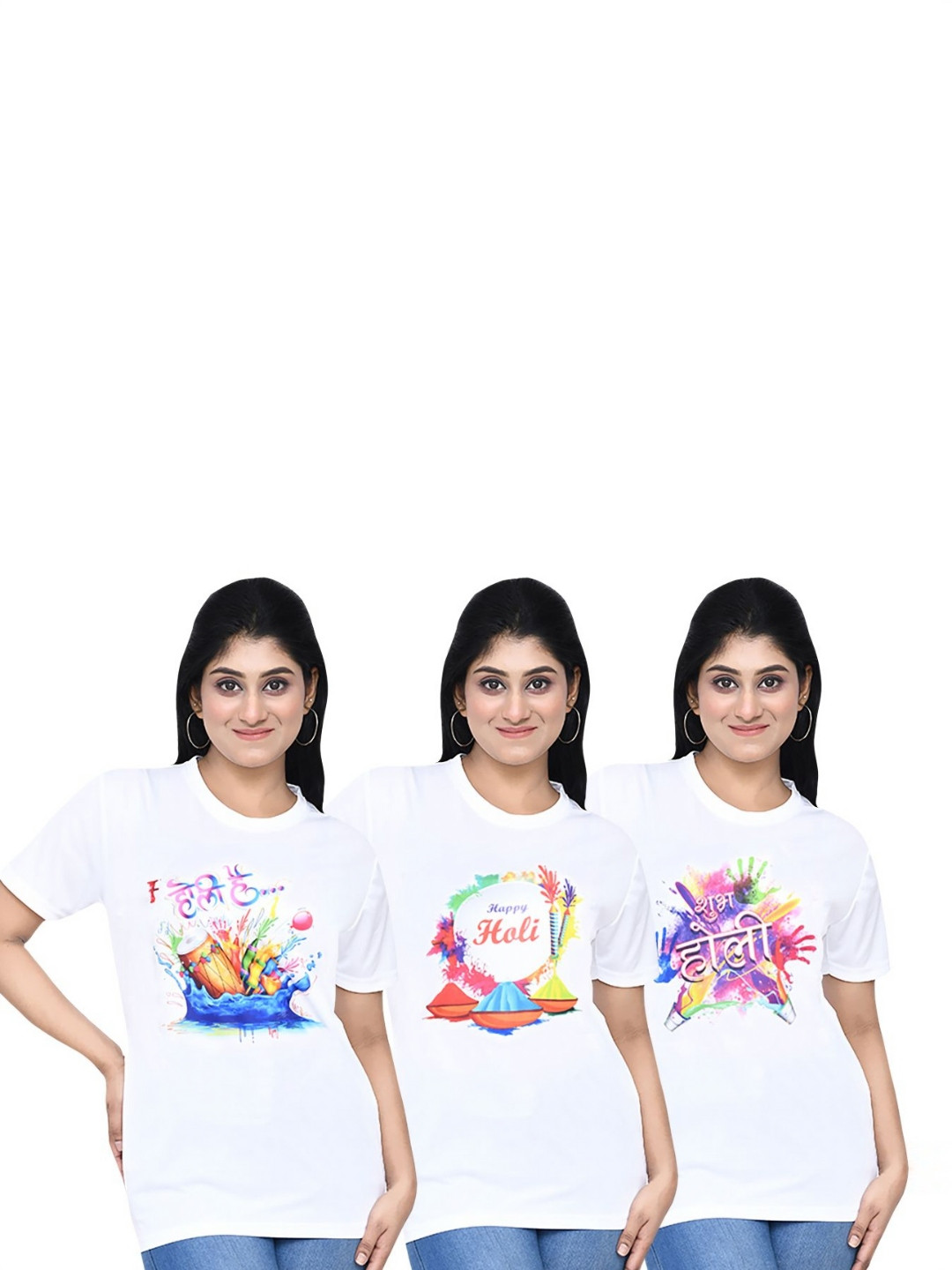 

RAPL Women 3 Printed T-shirt, White
