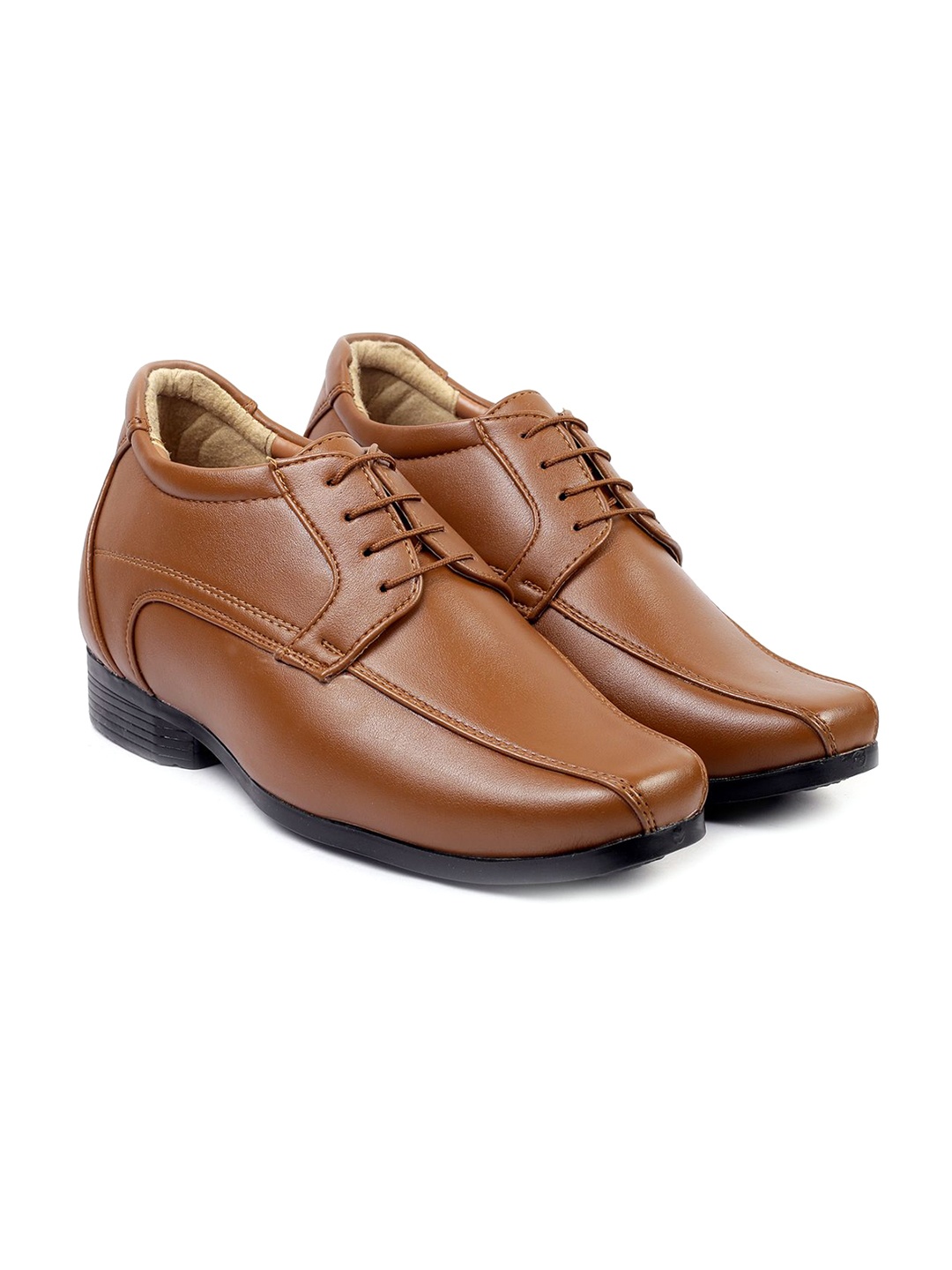 

Bxxy Men Square-Toe Formal Oxfords, Tan