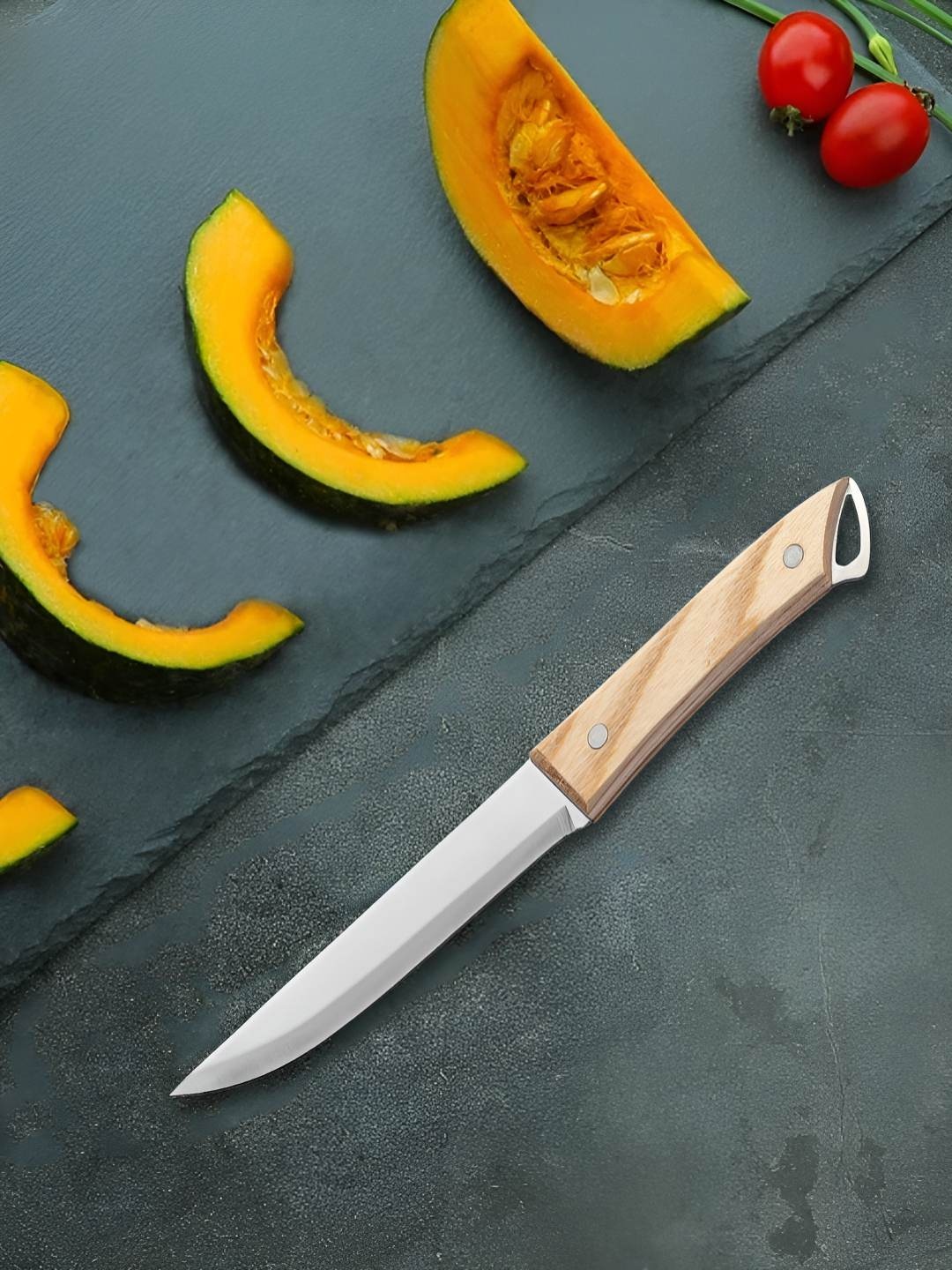 

MACHADO Silver-Toned and Brown Stainless Steel Knife