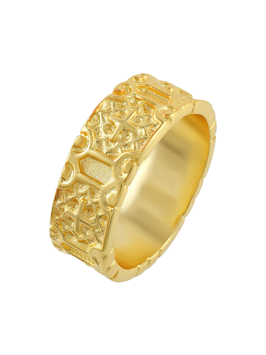 

MEMOIR Gold Plated Christian Finger Ring