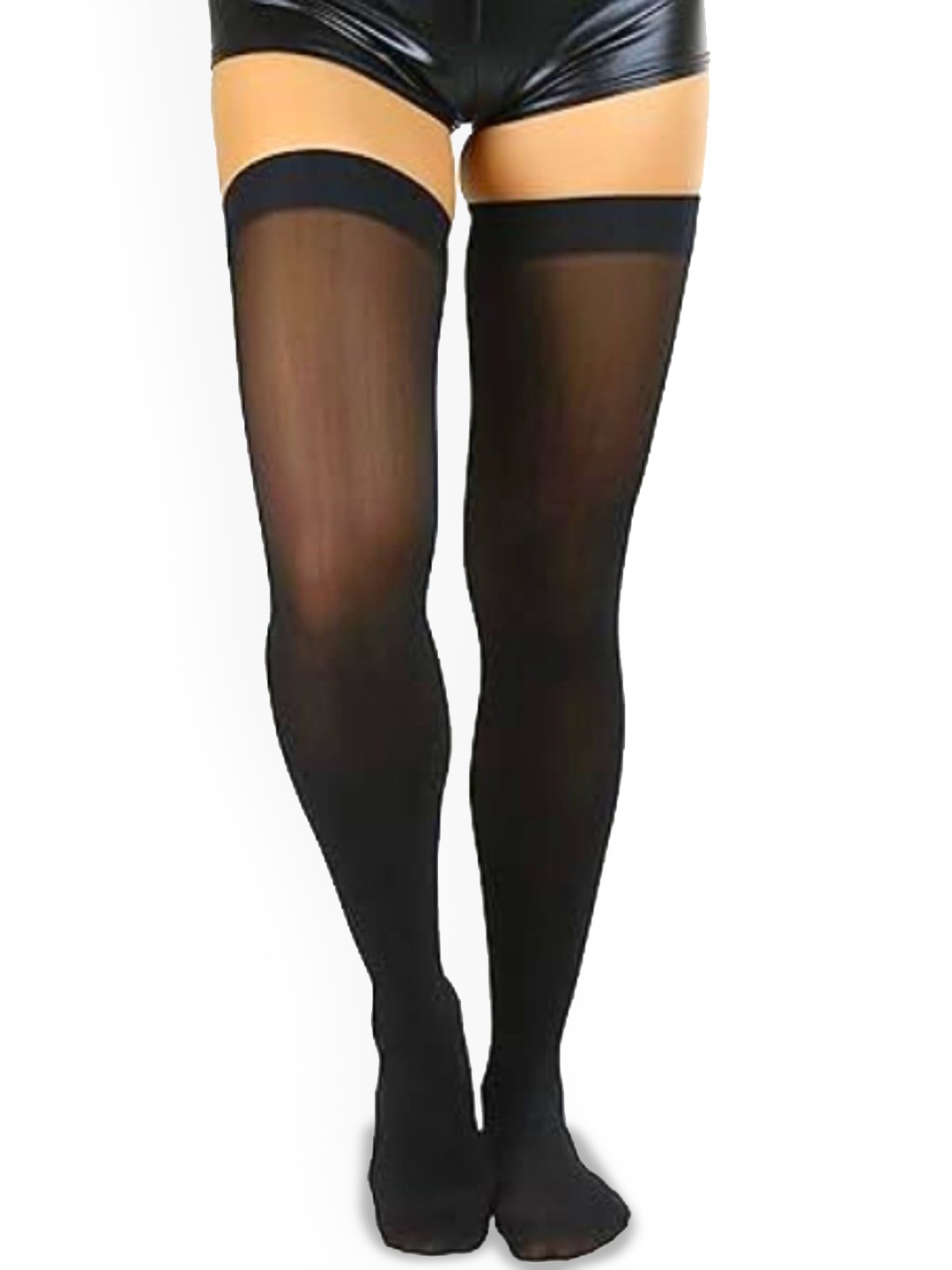 

NESKA MODA High Thigh Sheer Breathable Stockings, Black