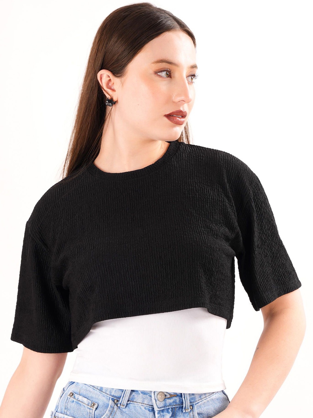 

clobug Crop Top, Black