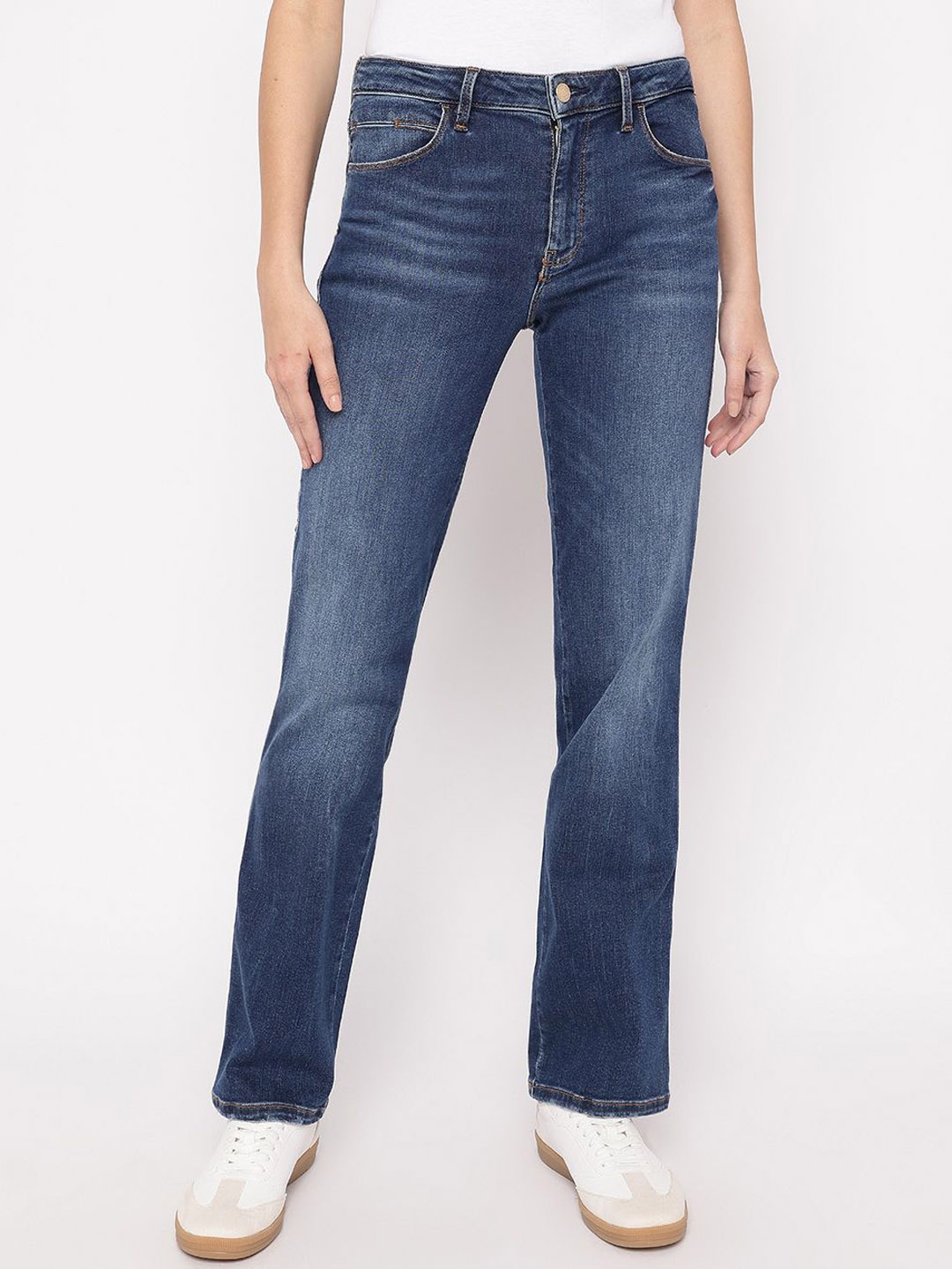 

GUESS Women Skinny Fit High-Rise Jeans, Blue