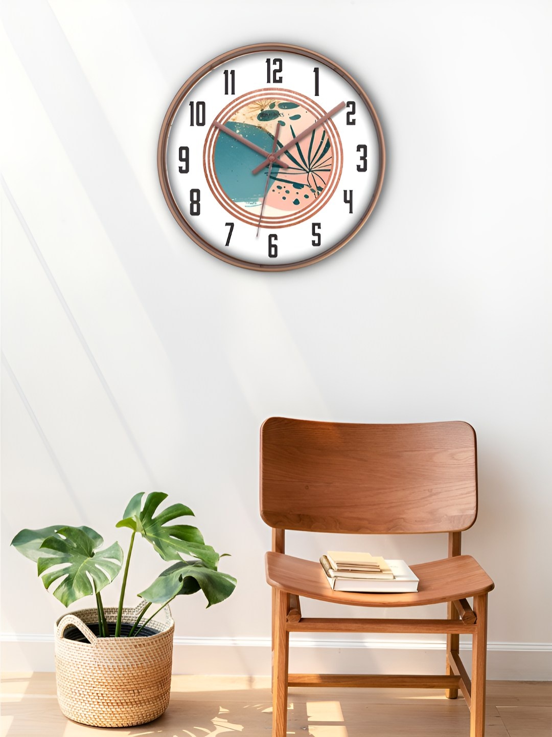 

OLIVE TREE Copper-Toned & White Traditional Wall Clock