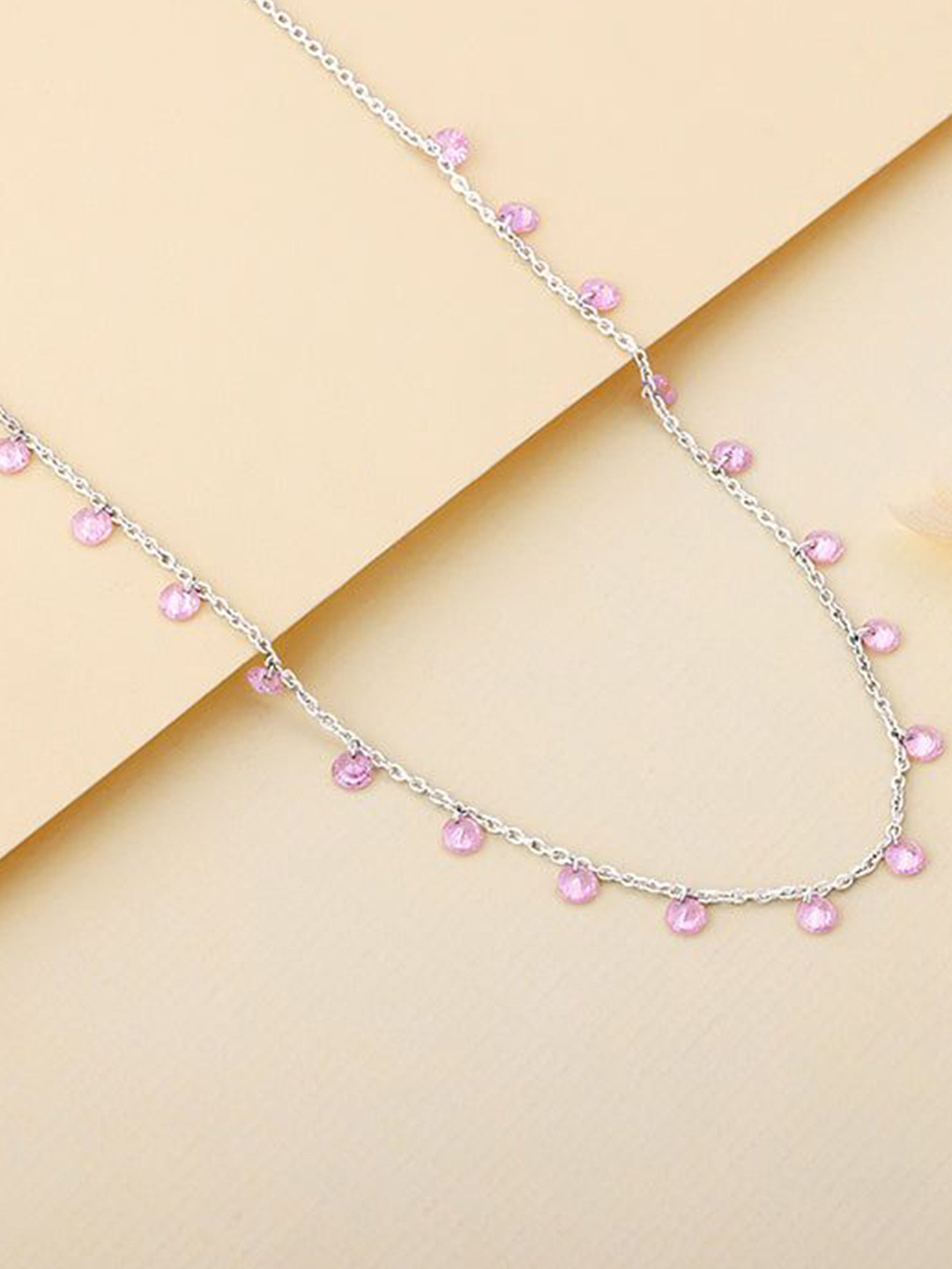 

GIVA Silver Rhodium-Plated Necklace