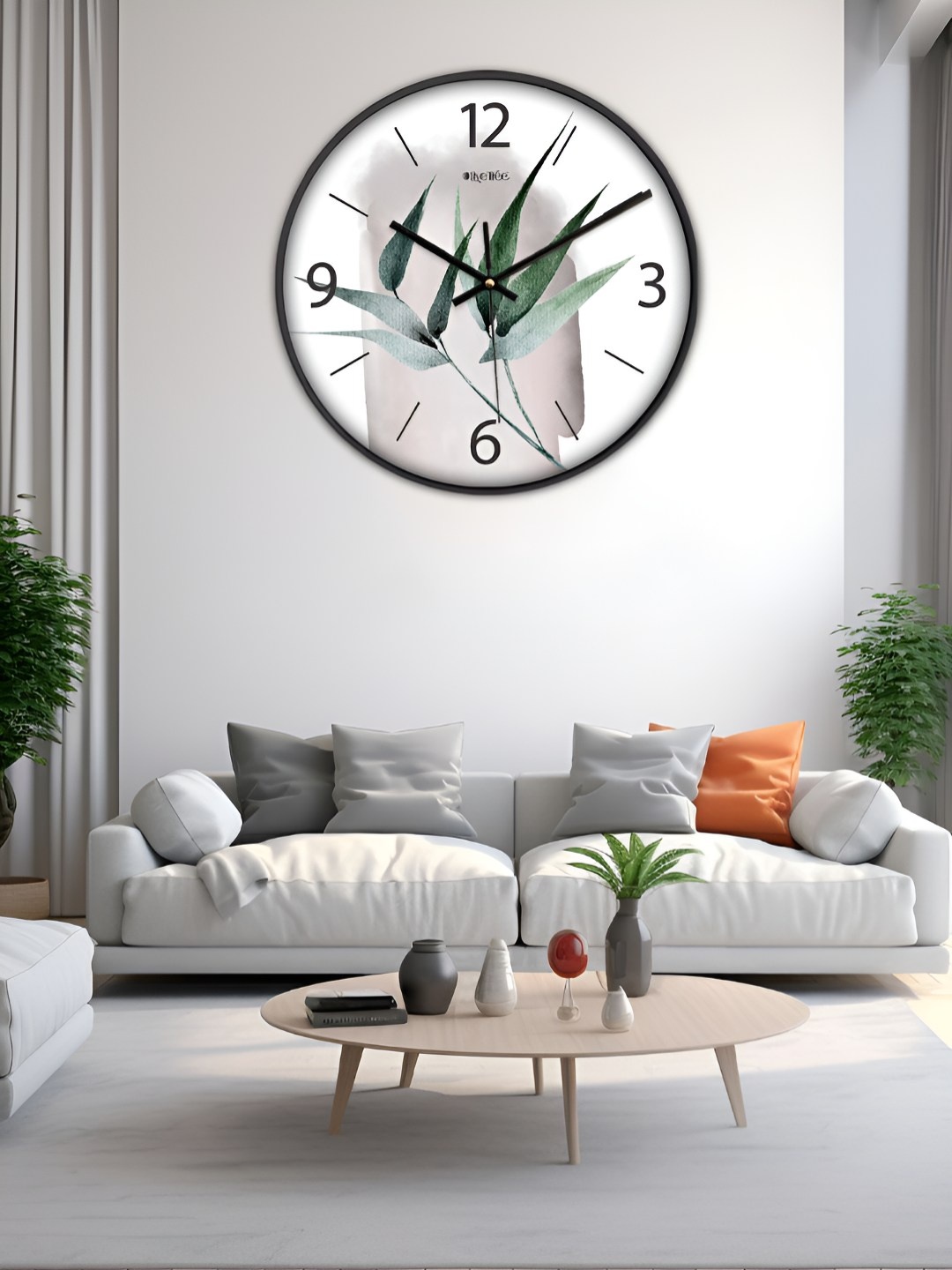 

OLIVE TREE Black & Green Traditional Wall Clock