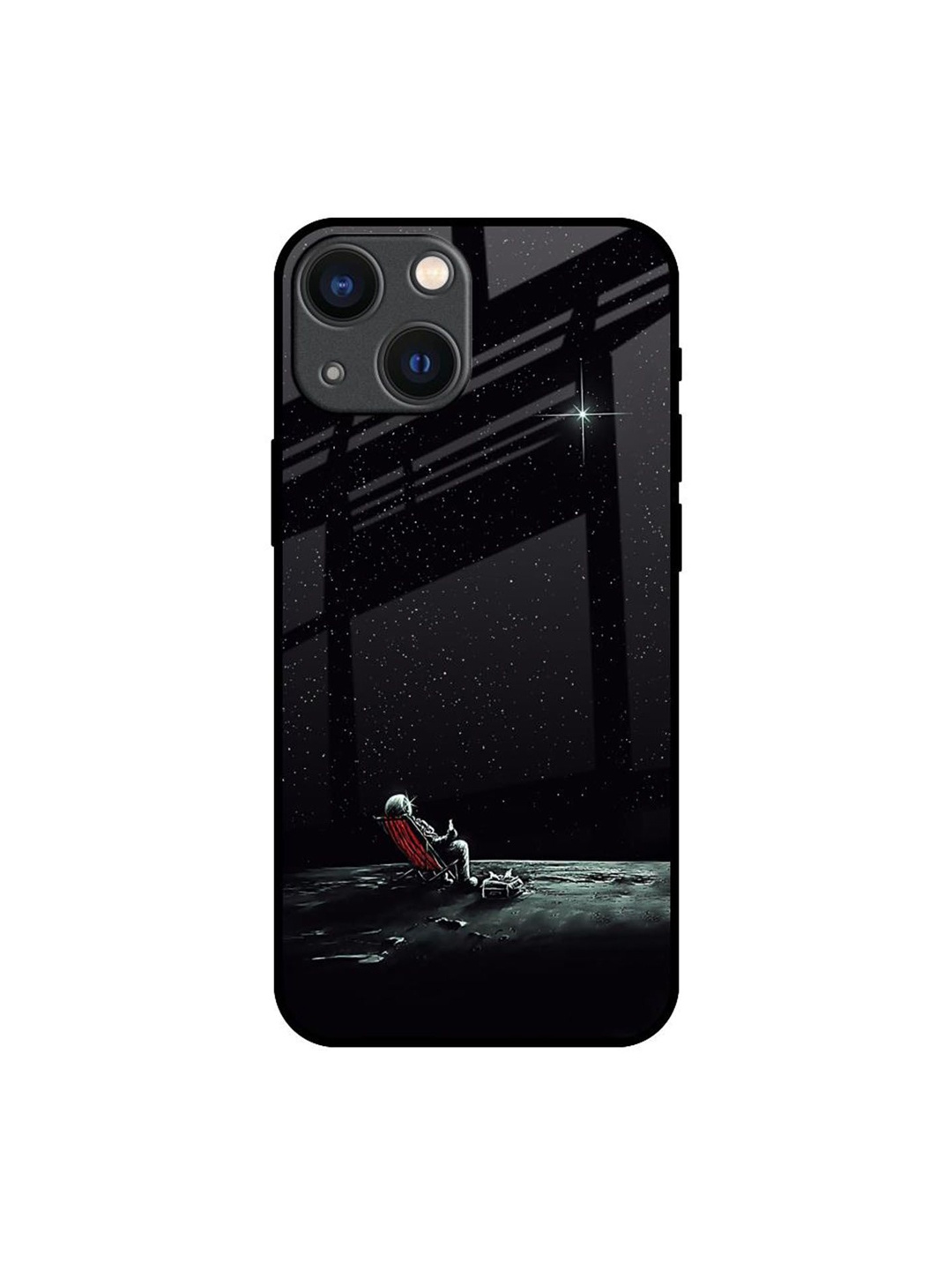 

QRIOH Quirky Printed iPhone 14 Plus Back Case Mobile Accessories, Black