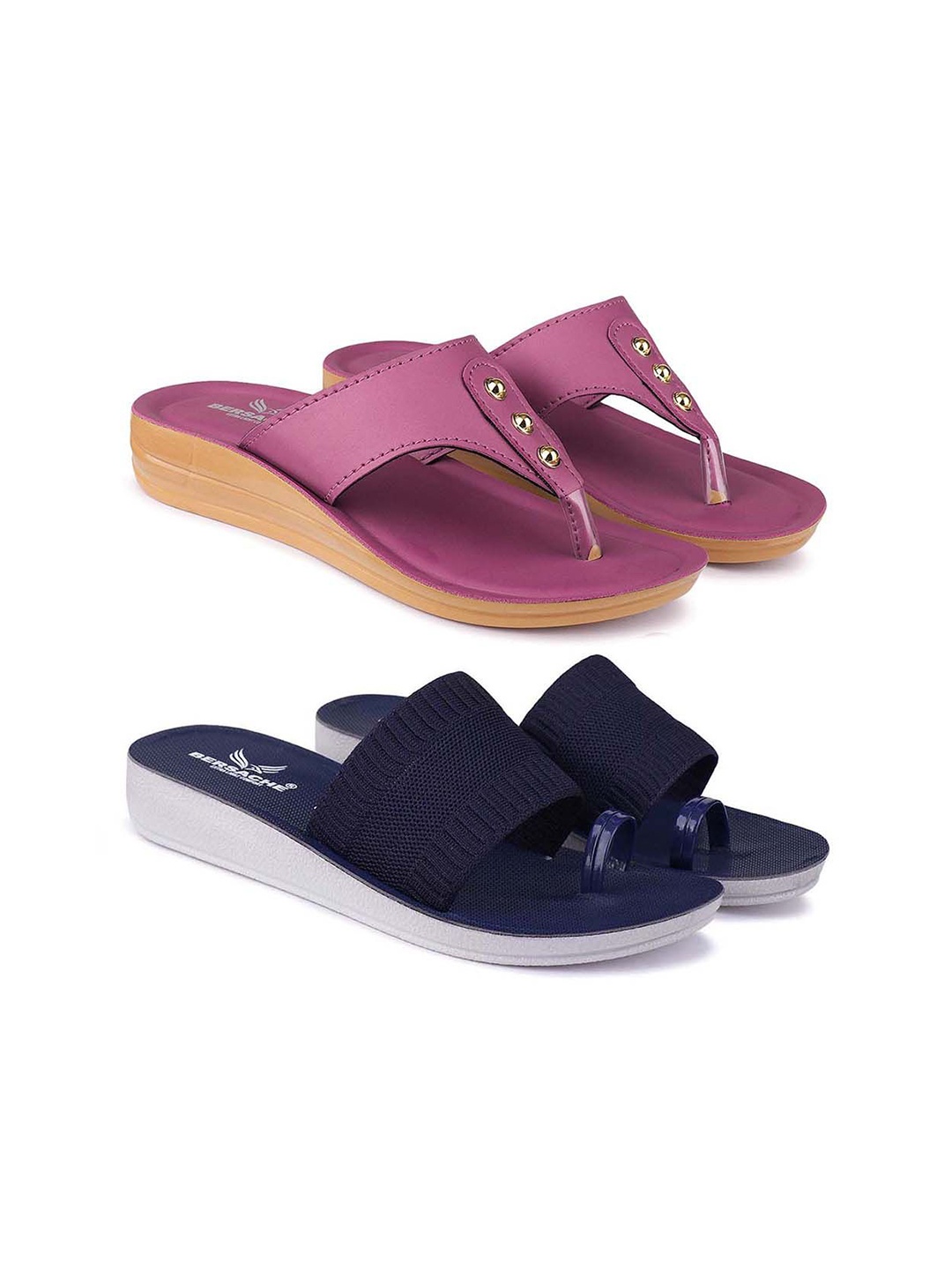 

BERSACHE Women Open Toe Flats, Purple