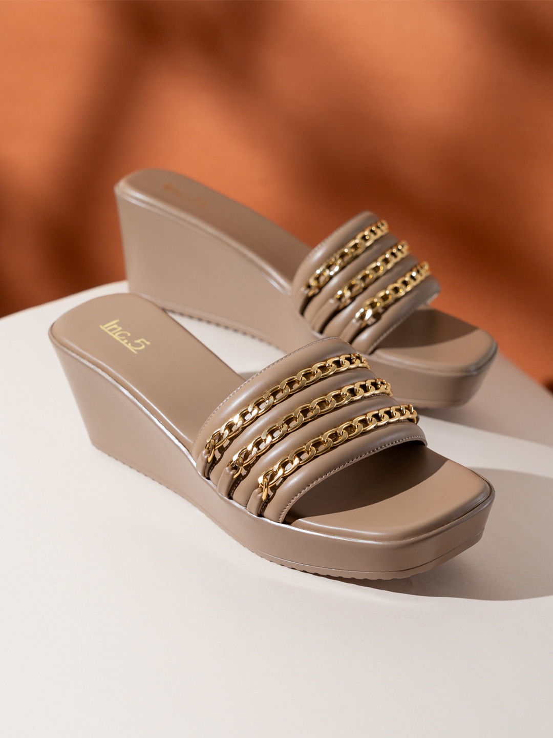 

Inc 5 Embellished Party Wedge Sandals, Brown