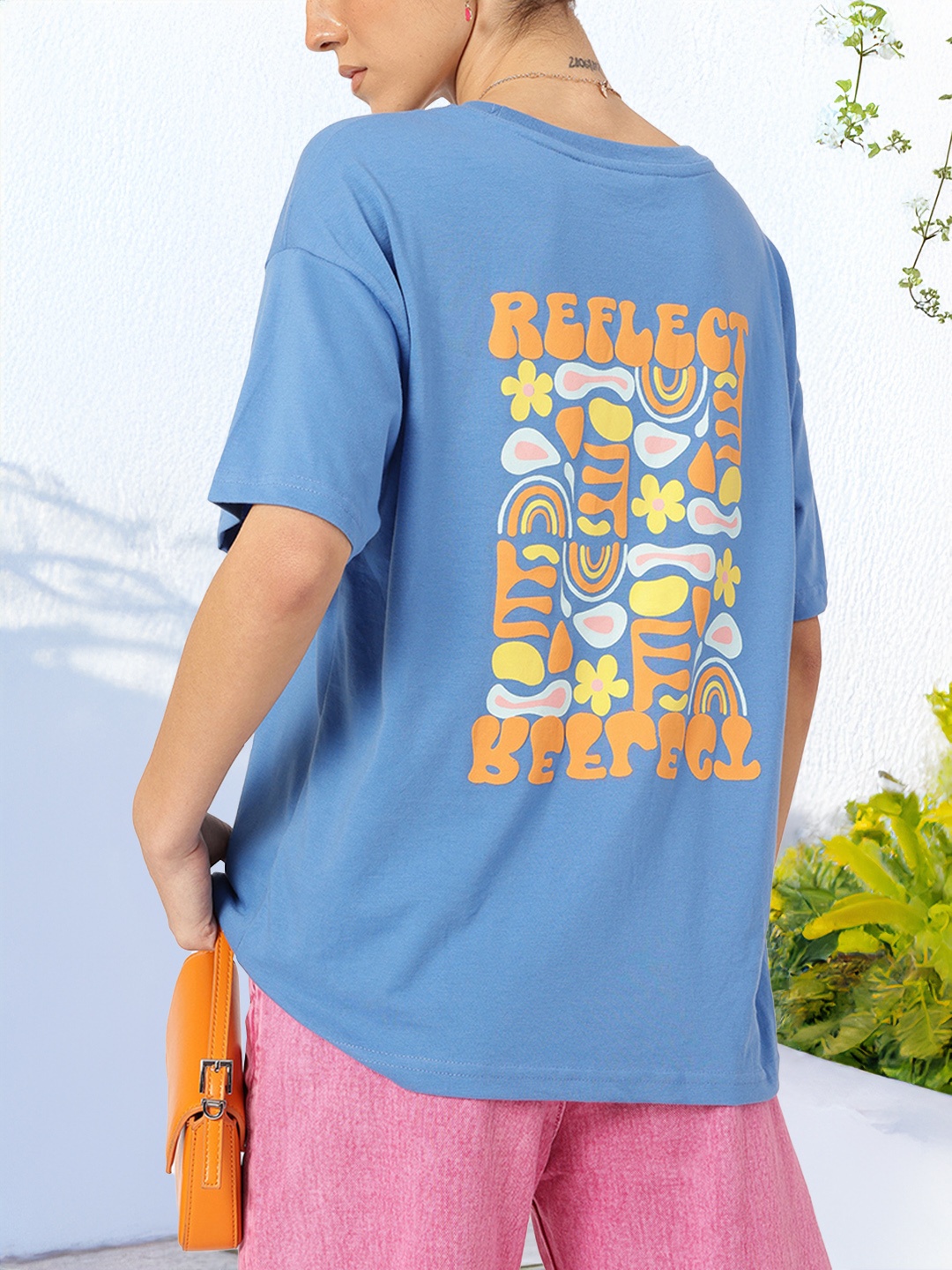 

DressBerry Groovy Graphic Relaxed T-shirt, Blue