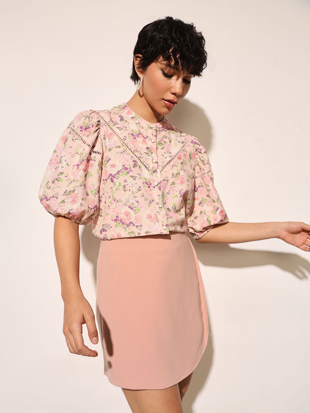 

ONLY Women Floral Opaque Printed Casual Shirt, Pink