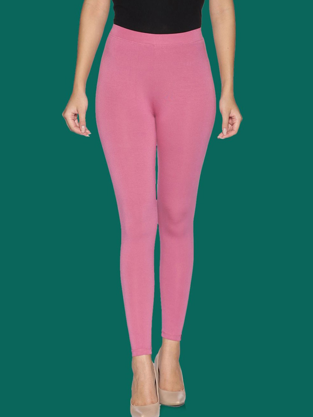 

TWIN BIRDS Women Viscose Blend Solid Wild Orchid Ankle Length Legging, Mauve