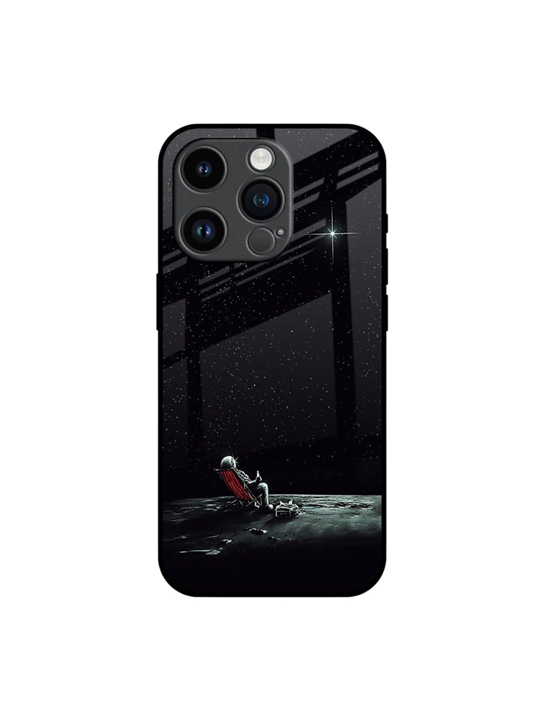 

QRIOH Quirky Printed iPhone 14 Pro Back Case Mobile Accessories, Black