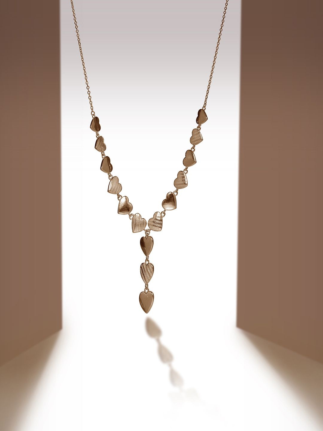 

TOUCH925 Love Affair 92.5 Pure Silver Statement Necklace, Rose gold